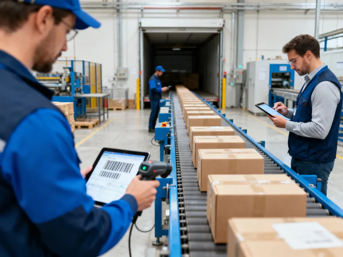 Pracownicy testujący system ERP podczas realizacji procesu produkcyjnego